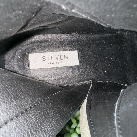 Steve Madden Steven New York Harmon Triple Buckle Zipper Booties Snake Size 7 - Picture 13 of 13